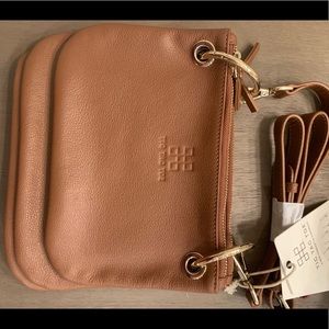 Tic Tac Toe Whiskey Leather Handbag Purse NWT